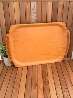 S.E. Overton Bentwood Vintage Serving Tray, Mid-Century Wood